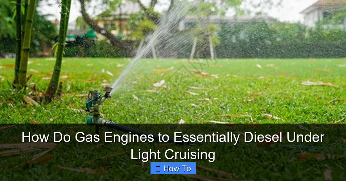 How Do Gas Engines to Essentially Diesel Under Light Cruising