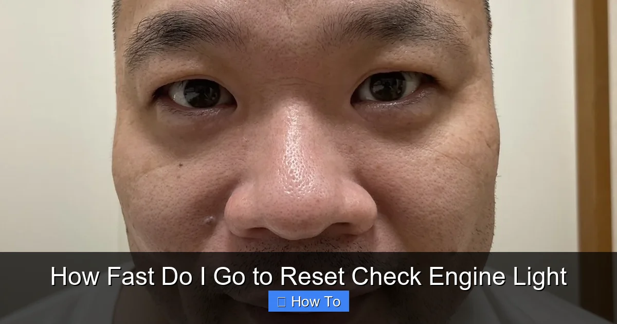 How Fast Do I Go to Reset Check Engine Light