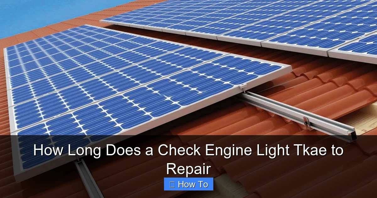 How Long Does a Check Engine Light Tkae to Repair