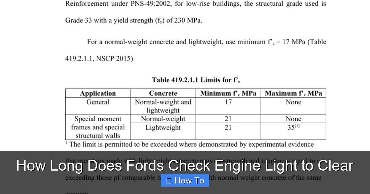 How Long Does Fords Check Engine Light to Clear