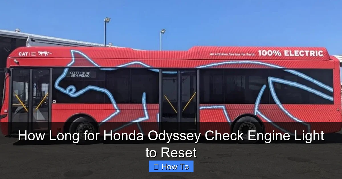 How Long for Honda Odyssey Check Engine Light to Reset