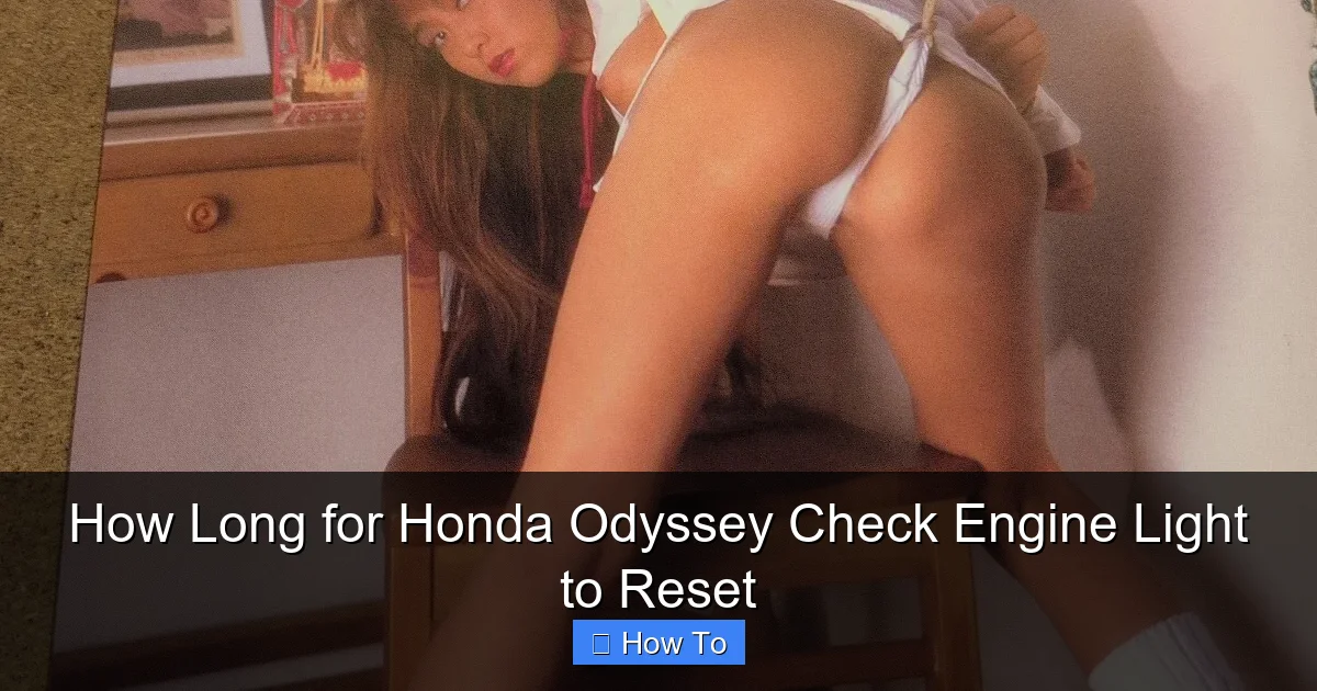 How Long for Honda Odyssey Check Engine Light to Reset