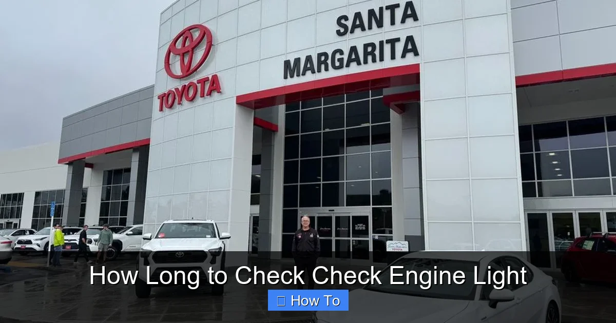How Long to Check Check Engine Light