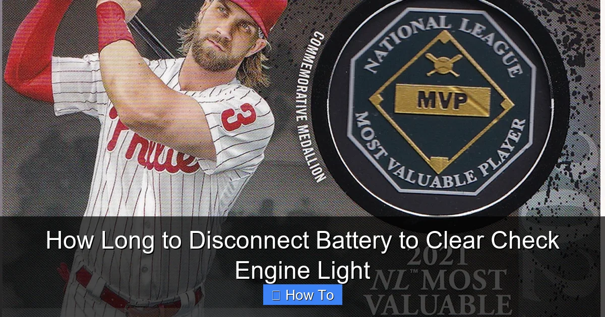 How Long to Disconnect Battery to Clear Check Engine Light