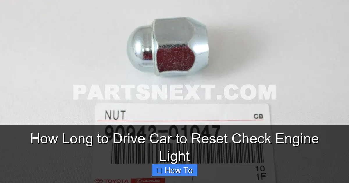 How Long to Drive Car to Reset Check Engine Light