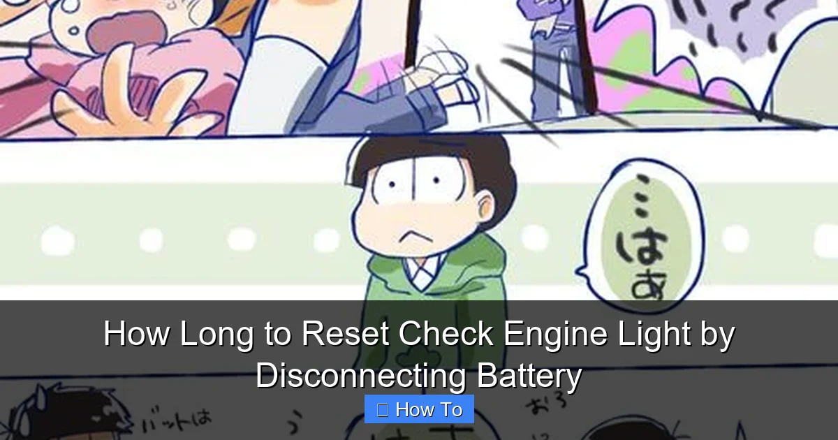 How Long to Reset Check Engine Light by Disconnecting Battery