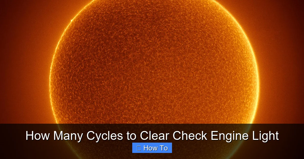 How Many Cycles to Clear Check Engine Light