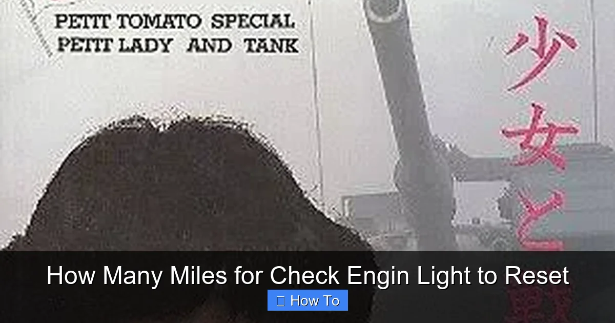 How Many Miles for Check Engin Light to Reset