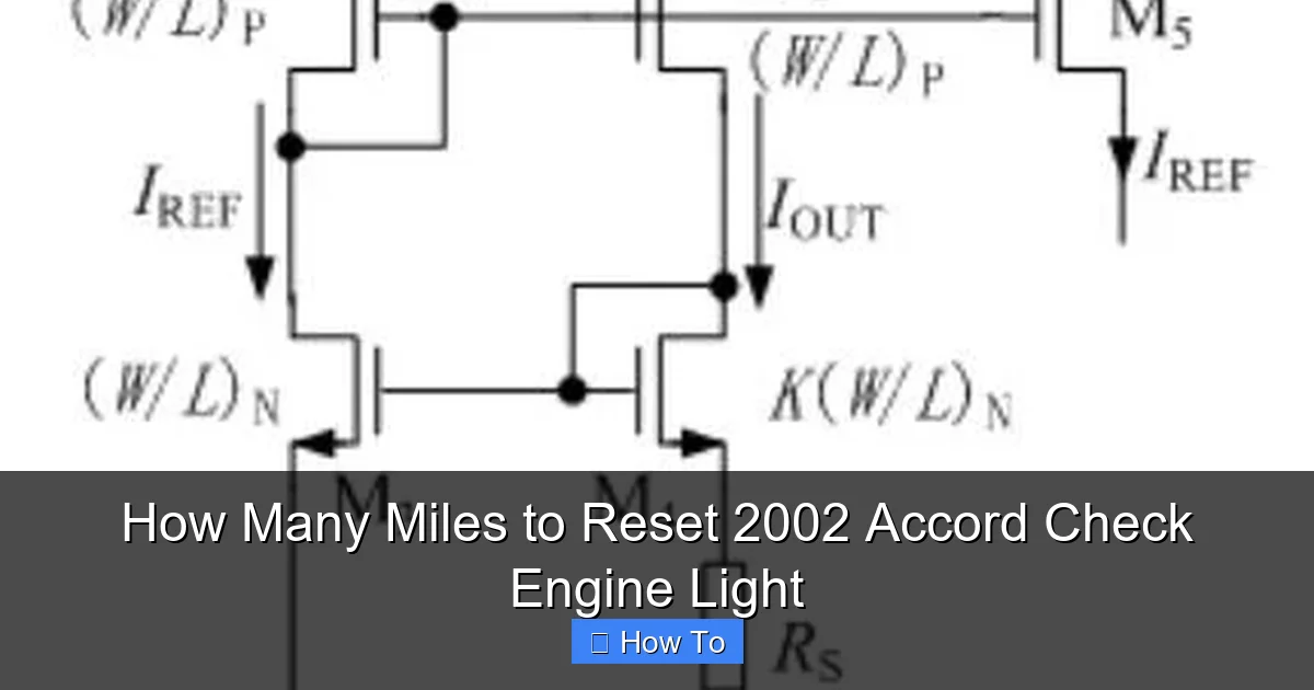 How Many Miles to Reset 2002 Accord Check Engine Light