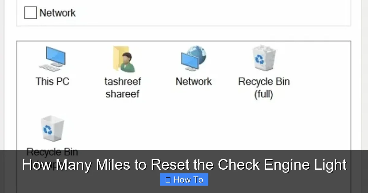 How Many Miles to Reset the Check Engine Light