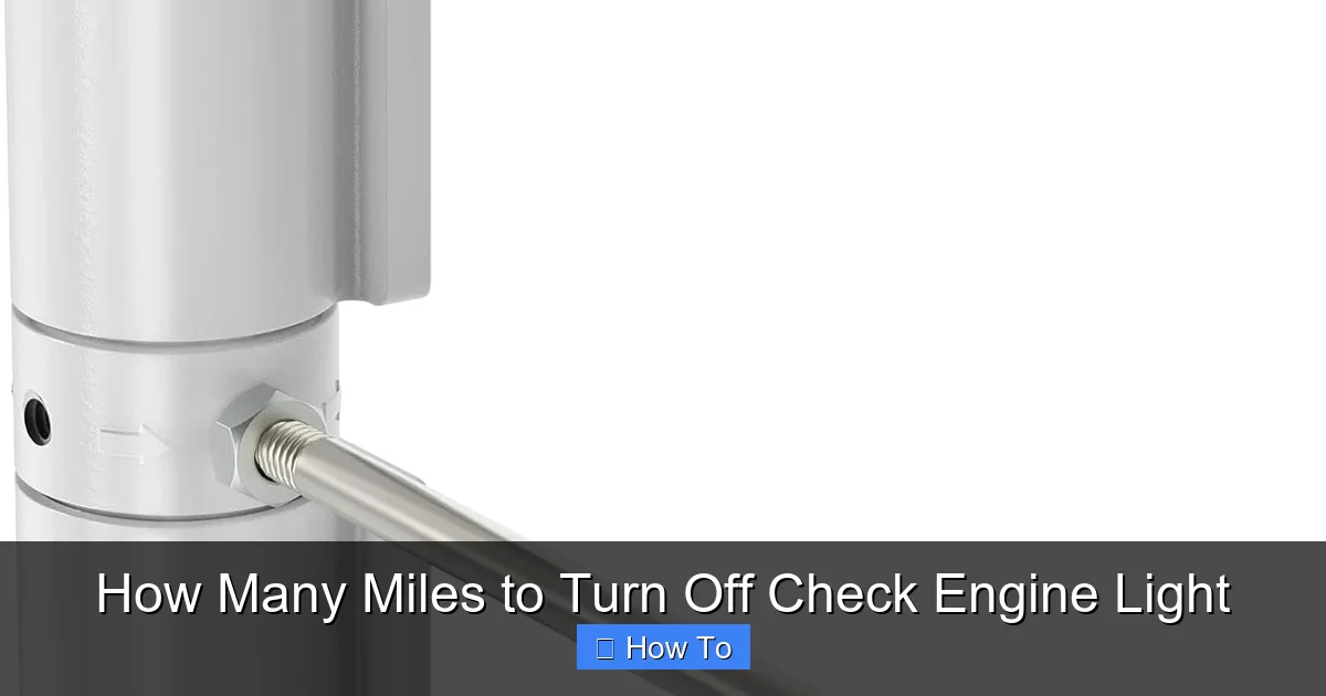 How Many Miles to Turn Off Check Engine Light