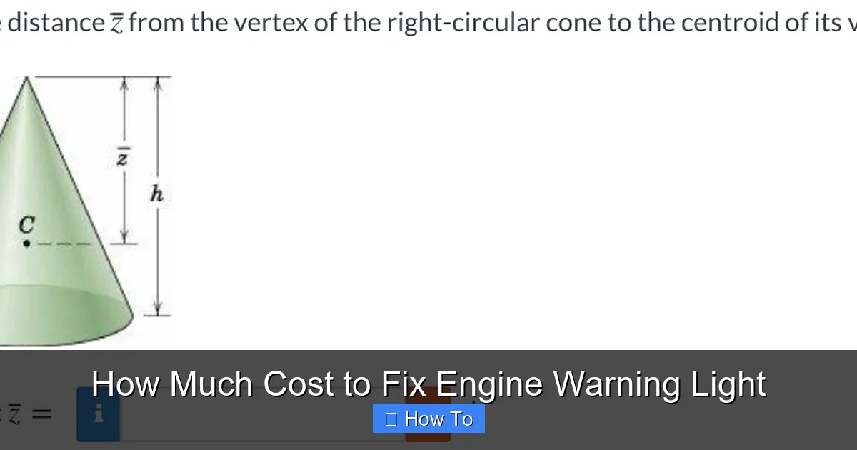 How Much Cost to Fix Engine Warning Light
