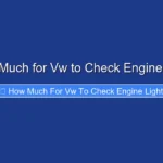 How Much for Vw to Check Engine Light
