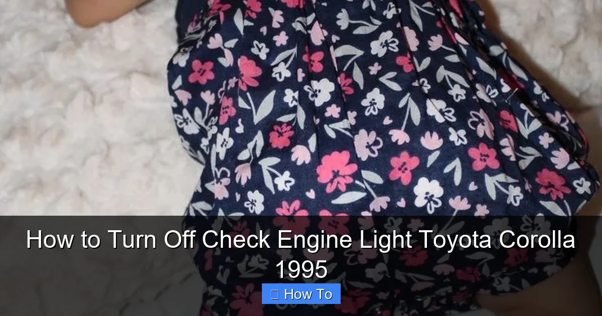 How to Turn Off Check Engine Light Toyota Corolla 1995
