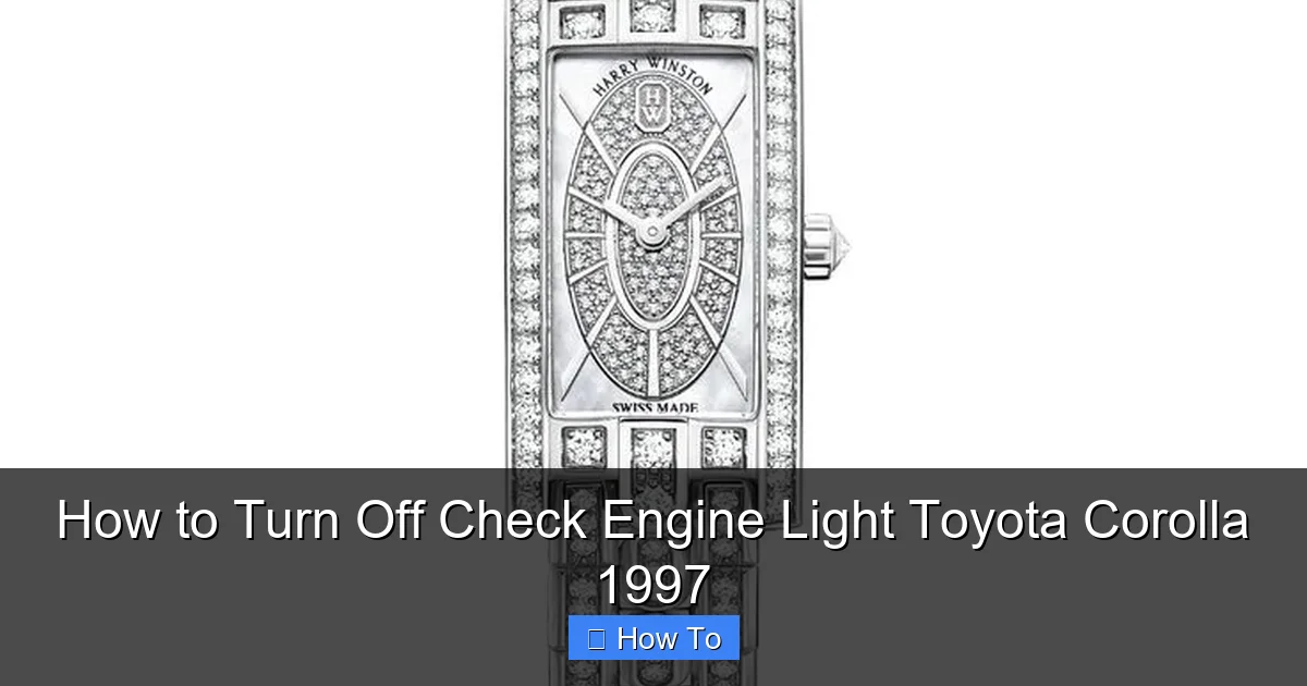 How to Turn Off Check Engine Light Toyota Corolla 1997