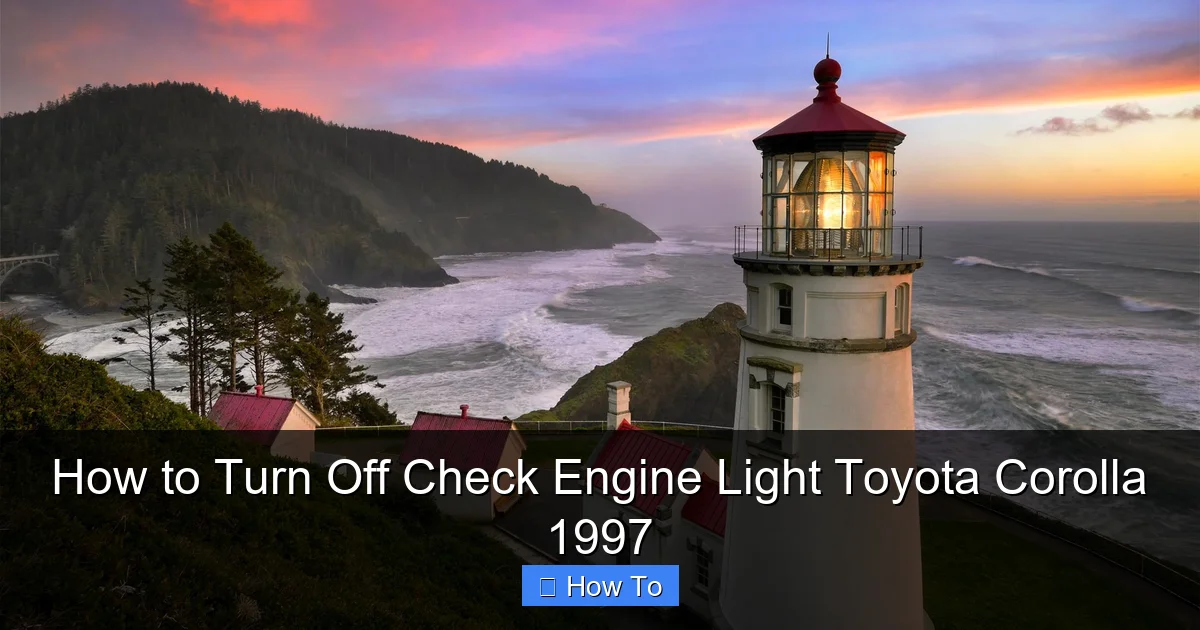 How to Turn Off Check Engine Light Toyota Corolla 1997