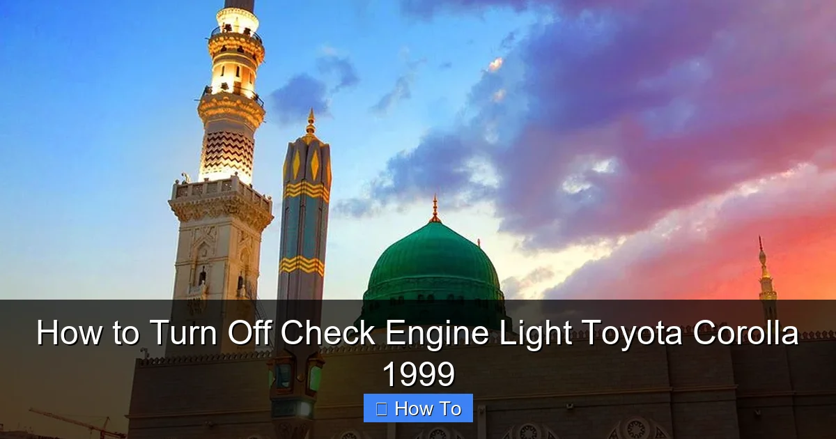 How to Turn Off Check Engine Light Toyota Corolla 1999