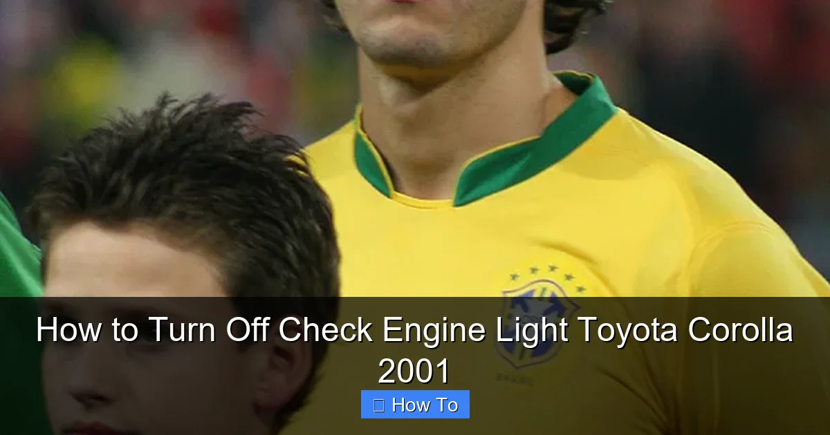 How to Turn Off Check Engine Light Toyota Corolla 2001
