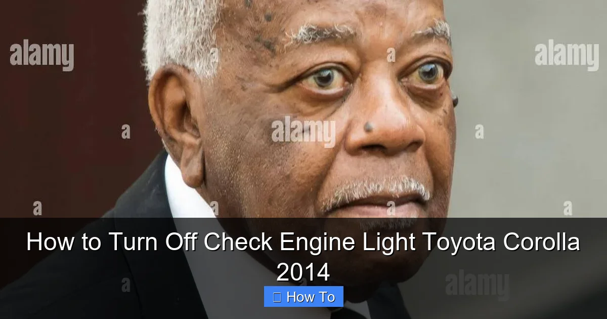 How to Turn Off Check Engine Light Toyota Corolla 2014