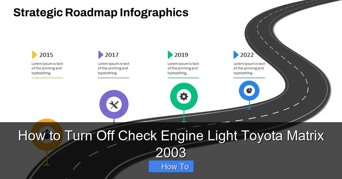 How to Turn Off Check Engine Light Toyota Matrix 2003