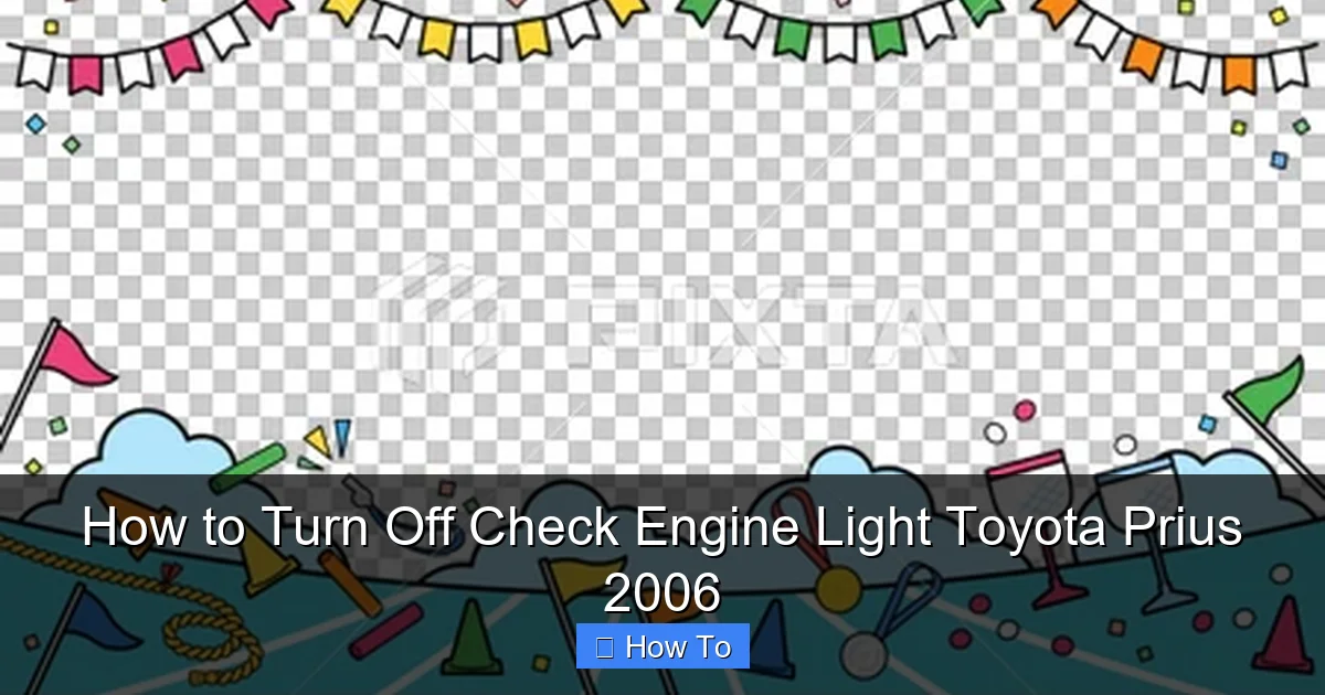 How to Turn Off Check Engine Light Toyota Prius 2006