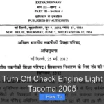 How to Turn Off Check Engine Light Toyota Tacoma 2005