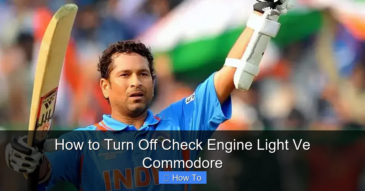 How to Turn Off Check Engine Light Ve Commodore