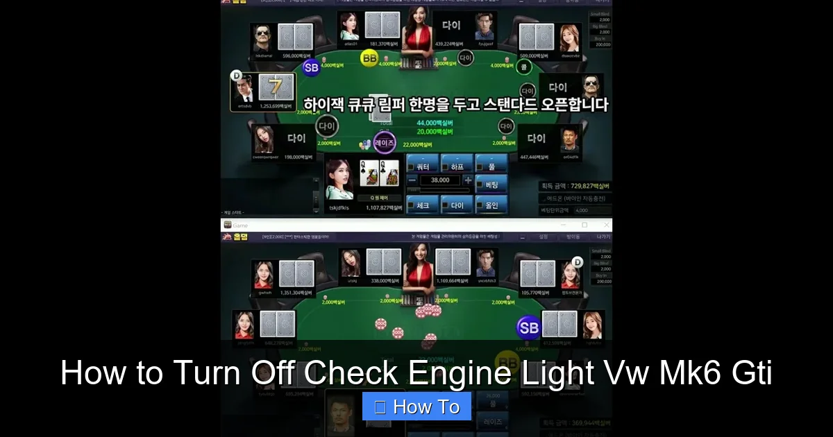 How to Turn Off Check Engine Light Vw Mk6 Gti