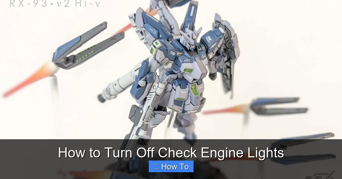 How to Turn Off Check Engine Lights