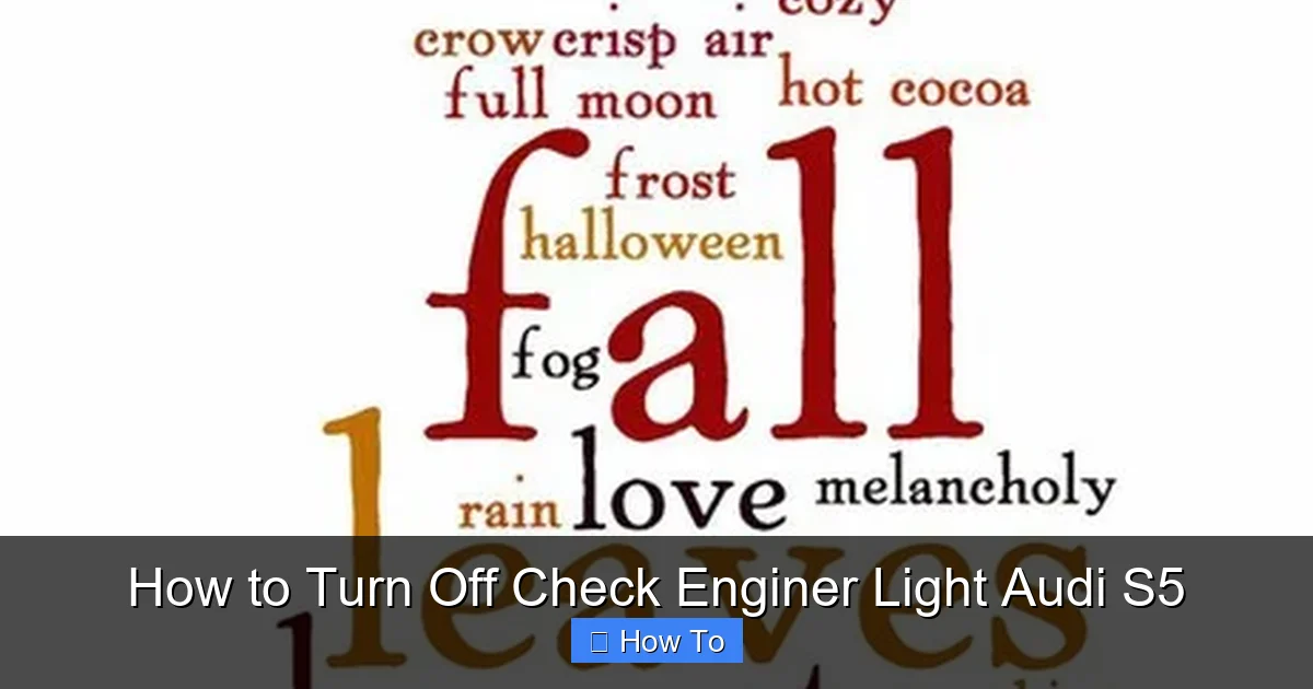 How to Turn Off Check Enginer Light Audi S5
