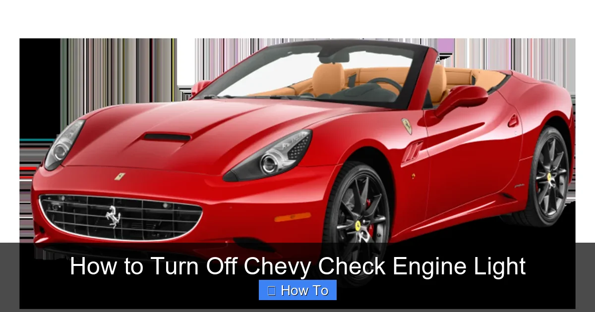 How to Turn Off Chevy Check Engine Light