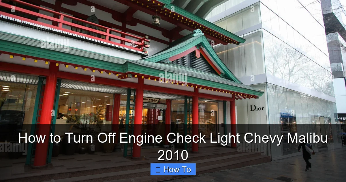 How to Turn Off Engine Check Light Chevy Malibu 2010