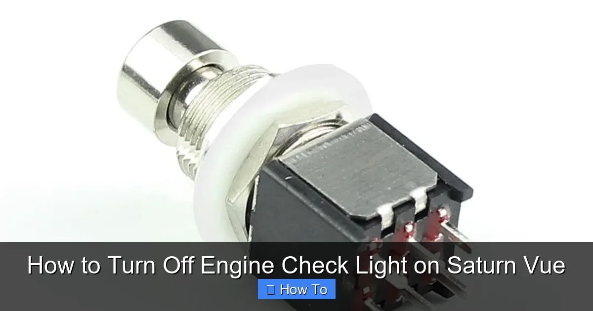 How to Turn Off Engine Check Light on Saturn Vue