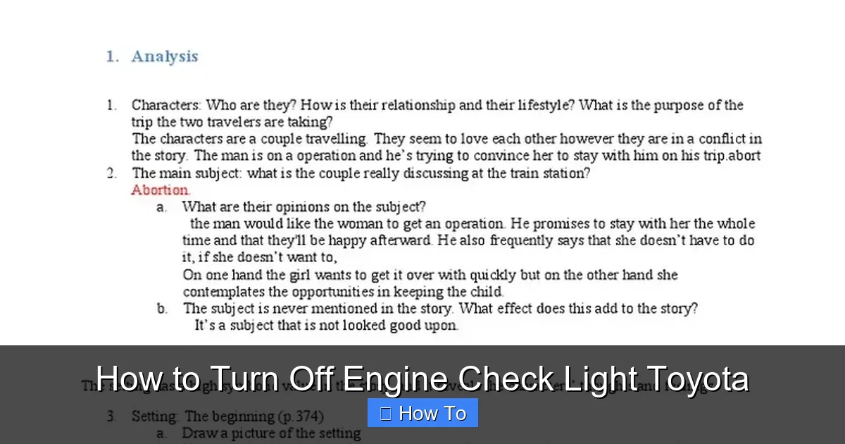 How to Turn Off Engine Check Light Toyota