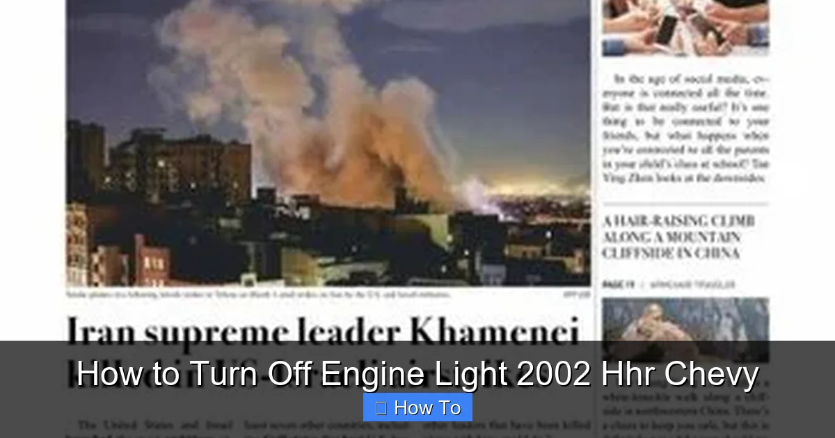 How to Turn Off Engine Light 2002 Hhr Chevy