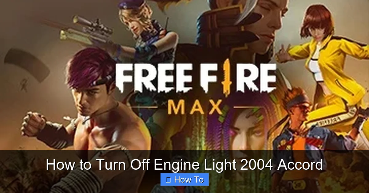 How to Turn Off Engine Light 2004 Accord