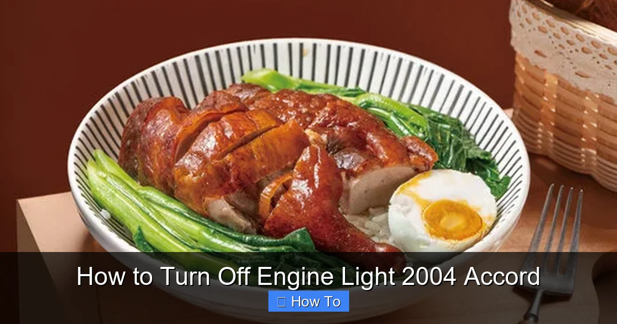 How to Turn Off Engine Light 2004 Accord