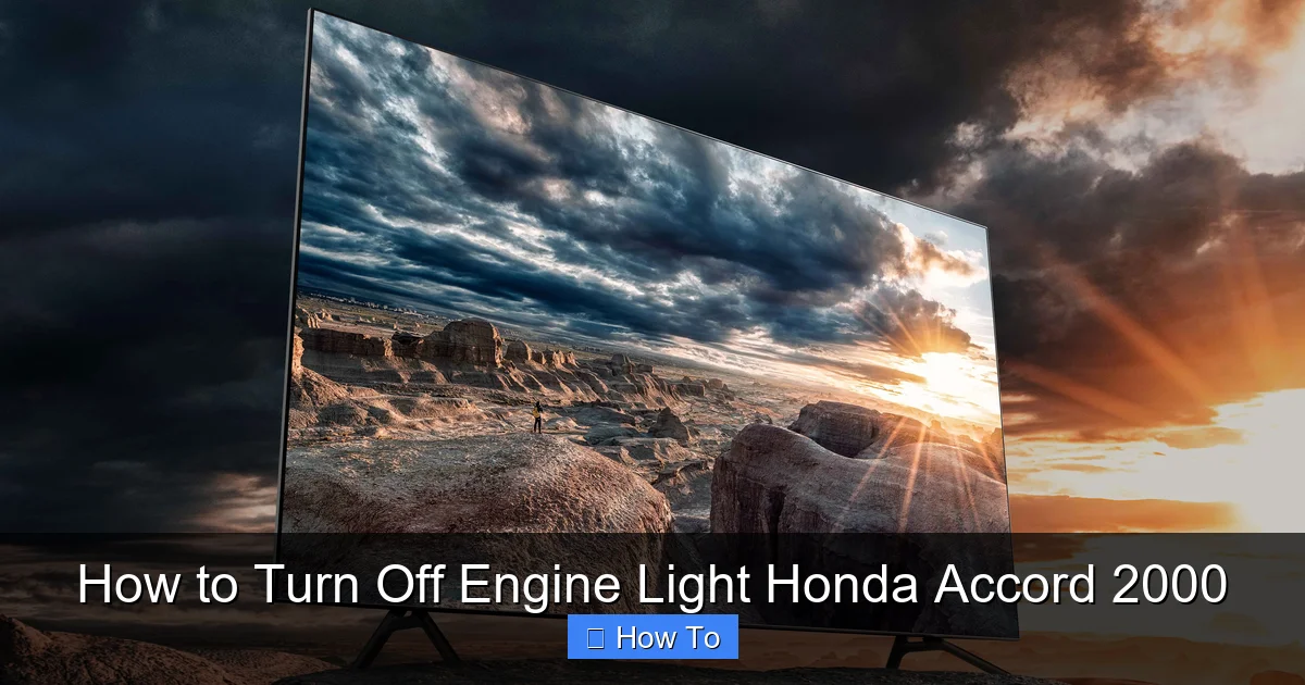How to Turn Off Engine Light Honda Accord 2000