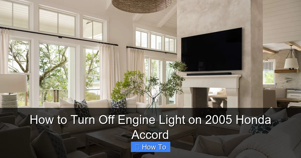 How to Turn Off Engine Light on 2005 Honda Accord