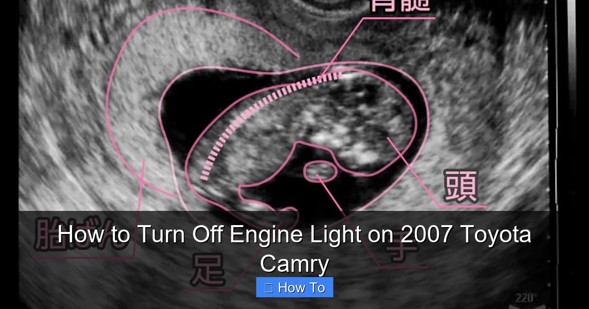 How to Turn Off Engine Light on 2007 Toyota Camry