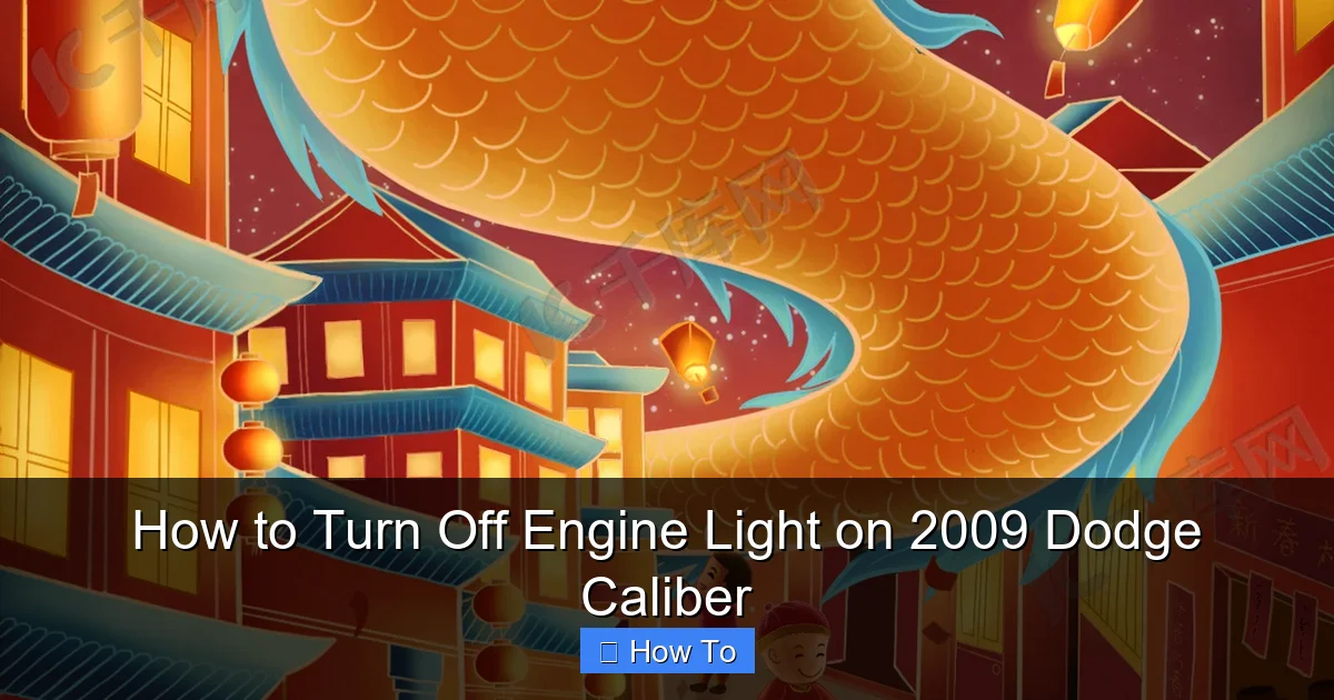 How to Turn Off Engine Light on 2009 Dodge Caliber