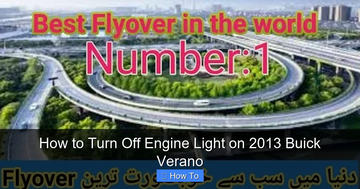 How to Turn Off Engine Light on 2013 Buick Verano