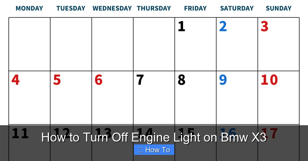 How to Turn Off Engine Light on Bmw X3