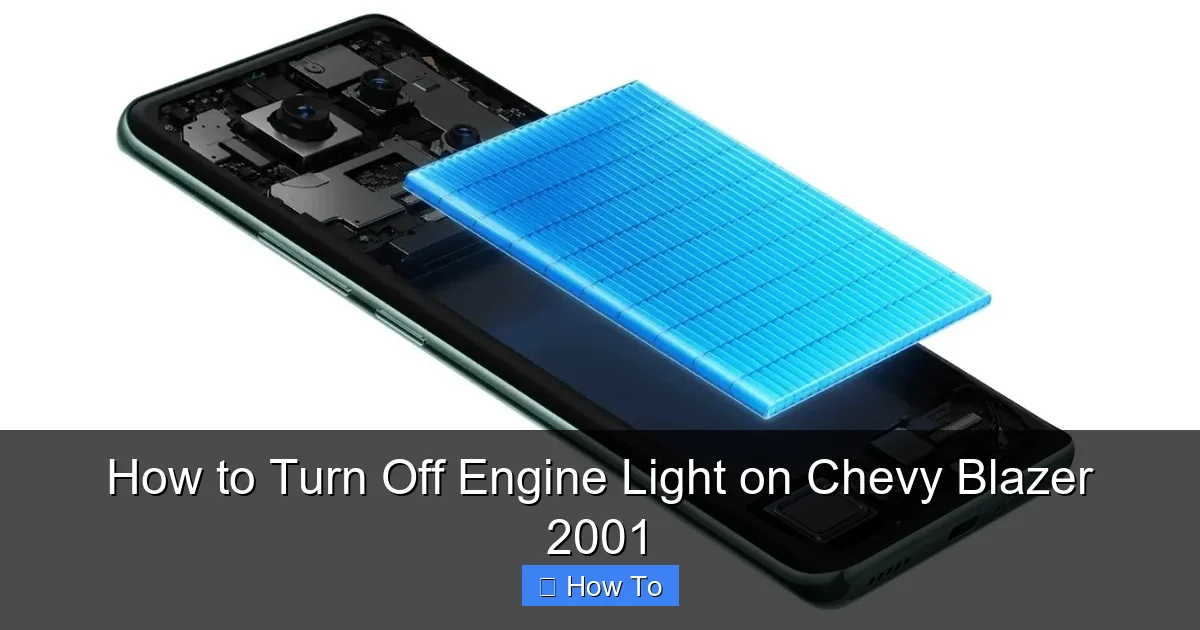 How to Turn Off Engine Light on Chevy Blazer 2001