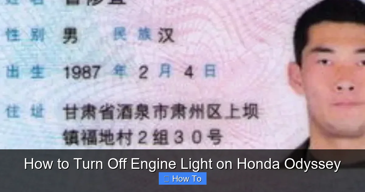 How to Turn Off Engine Light on Honda Odyssey