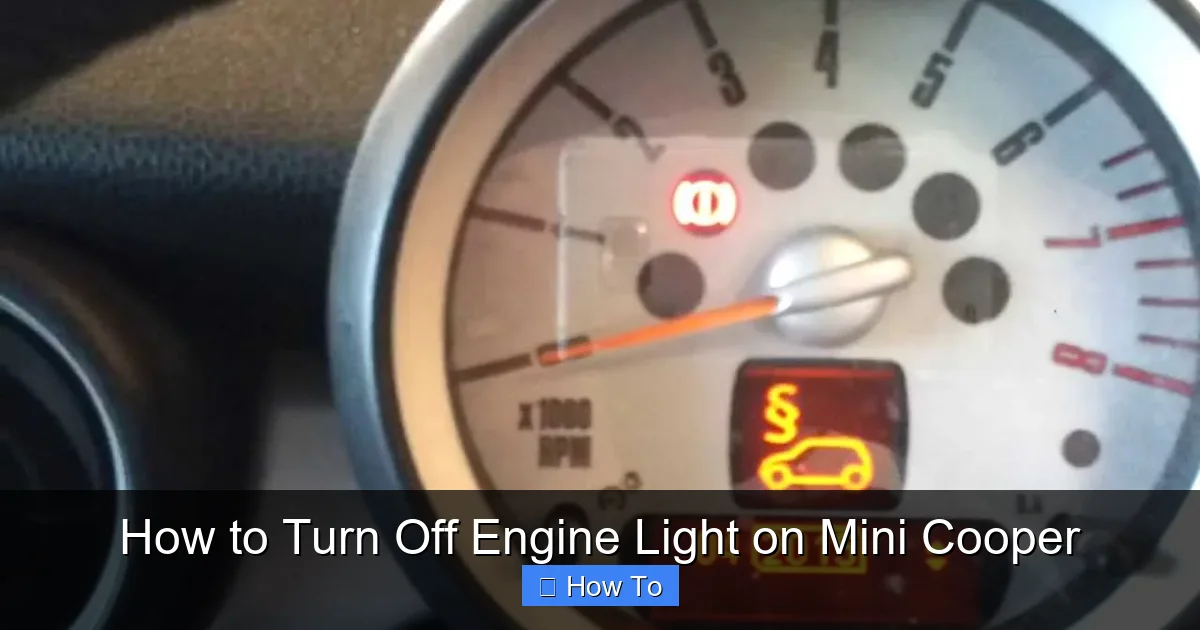 How to Turn Off Engine Light on Mini Cooper