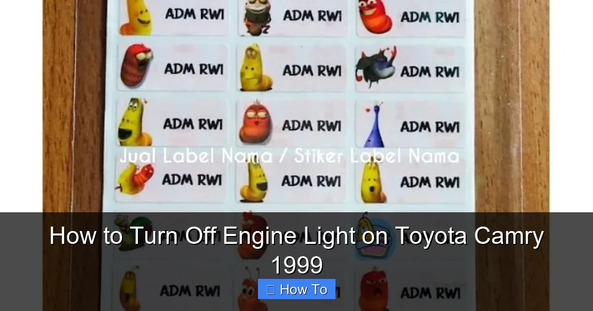 How to Turn Off Engine Light on Toyota Camry 1999