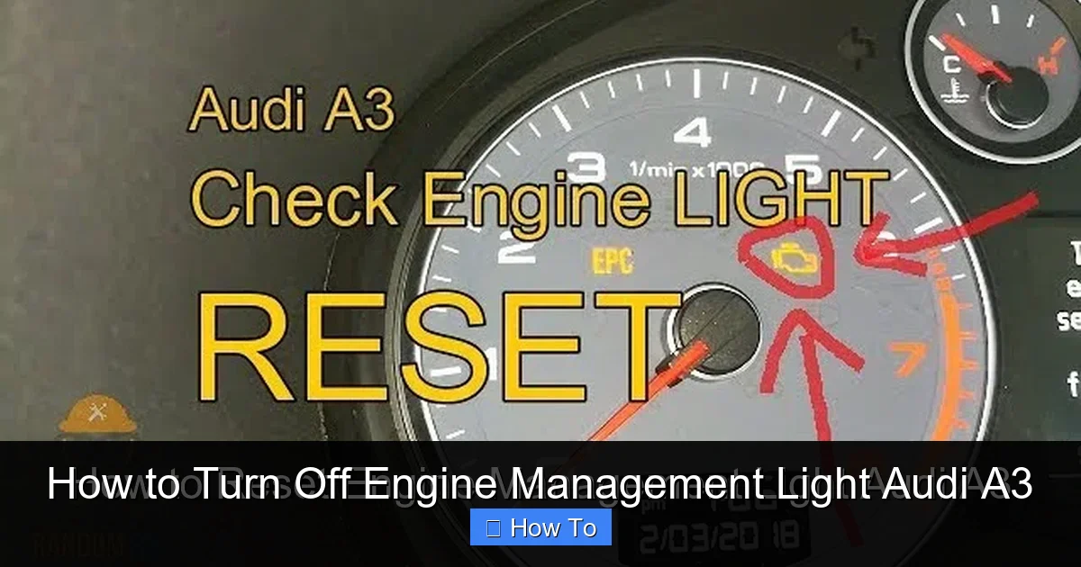 How to Turn Off Engine Management Light Audi A3