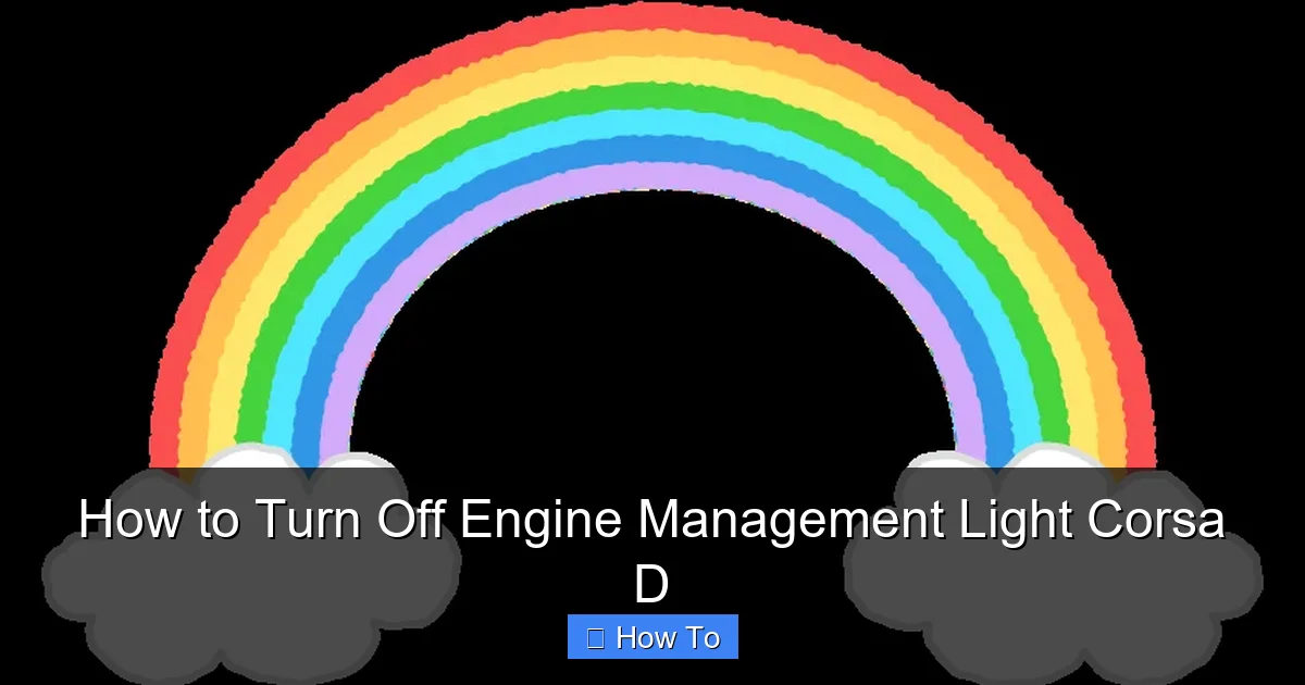 How to Turn Off Engine Management Light Corsa D