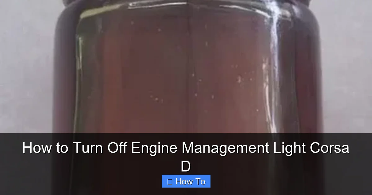 How to Turn Off Engine Management Light Corsa D